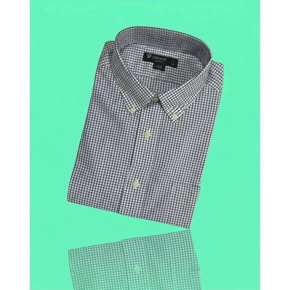 Cremieux Other - NWT Daniel Cremieux Classics Men's Large Blue White Graph Paper Dress Shirt